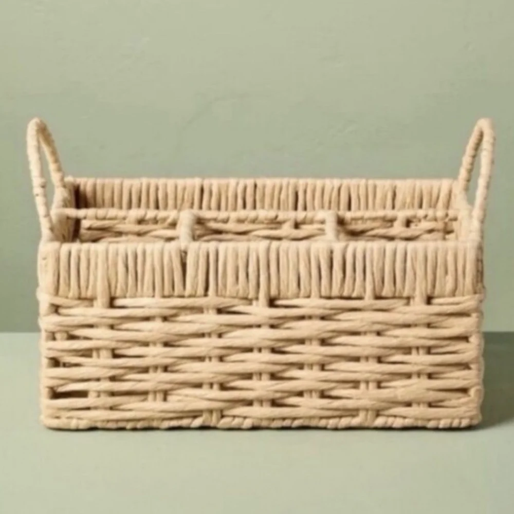 Hearth & Hand Natural Woven Utensil Organizer Caddy